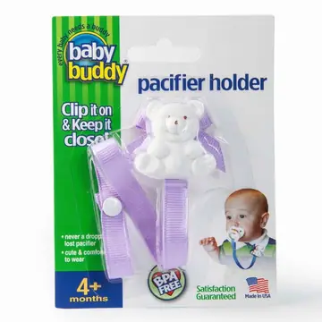 Bear Pacifier Holder - Lilac (00107)