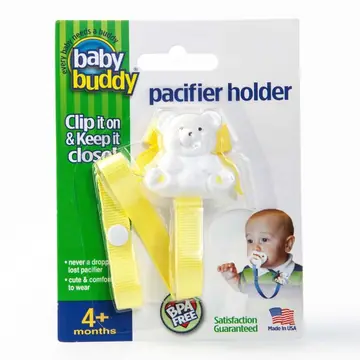 Bear Pacifier Holder - Yellow (00106)