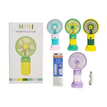 96 Pieces Flower Handheld Fan With Phone Stand - Electric Fans