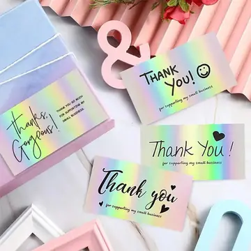 50 Sheetspack Laser Holographic Gift Card Greeting Card Gift