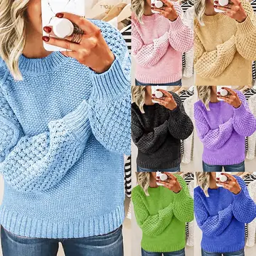 All Match Solid Color Thick Warm Sweater