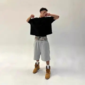 American High Street Double Waist Head Cropped Trousers Men