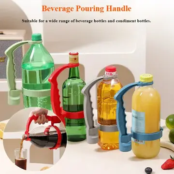 Beverage Bottle Handle Holder Adjustable Pouring Handle Organizer Multi-Use Oil Bottle Handle Holder Kitchen Storage Kitchen Gadgets