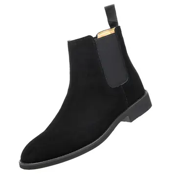 Boots Men's Leather Autumn And Winter Men's Boots Pointed Toe