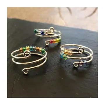 Colorful Beads Free Spins Fidget Anti Stress Anxiety Ring
