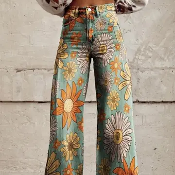 European And American Plus Size Women's Casual Pants Thin Wide Leg