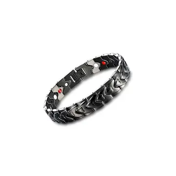 Heart-shaped magnet titanium steel bracelet