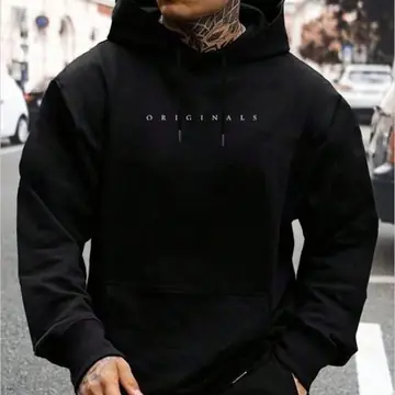 Letter Printed European And American Plus Velvet Hooded Sweater