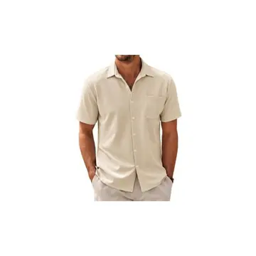 Men's Cardigan Plus Size Short Sleeve