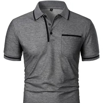 Men's Casual Lapel Short Sleeve T-shirt