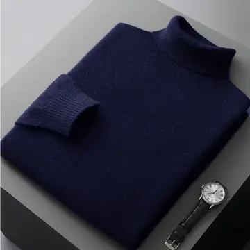 Men's High Lapel Pullover Autumn And Winter Loose Knitted