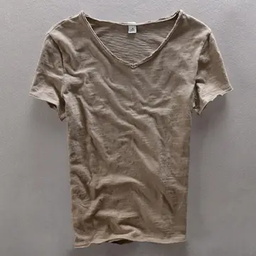 Men's Short-sleeved Cotton Slub Cotton Aberdeen Trendy Men