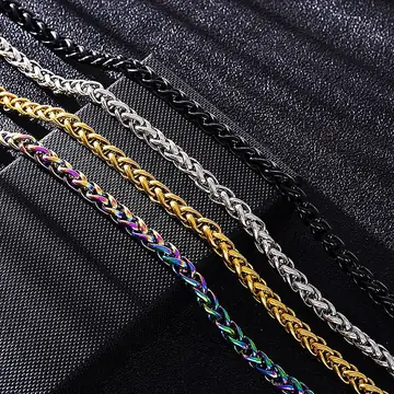 Men's Simple Titanium Steel Flower Basket Necklace
