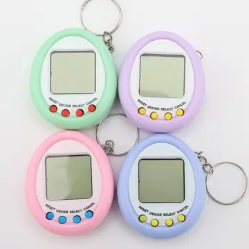 Mini Electronic Pet Machine Keychain Virtual Elf Developing Game Machine