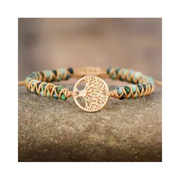 Natural Agate Beads, Hand-woven Yoga Friendship Lover Bracelet