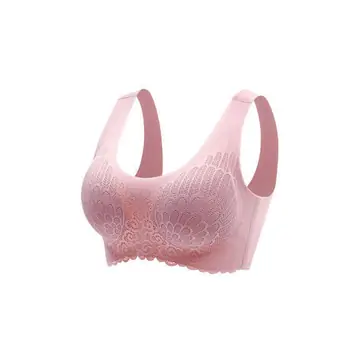 Natural Thai Latex Underwear 4.0 Angel Wings Seamless One Piece Women'S Lace Sports Bra Without Steel Ring