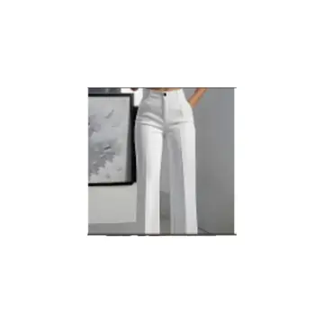 New Cross-border European And American Women's Solid Color Suit Pants Wide-leg Trousers
