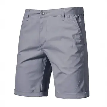 Outdoor Casual Straight-leg Slim Cropped Pants Plus Size Pure Color Cotton Camping Shorts