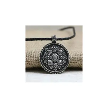 Pendentif Om en Argent Antique