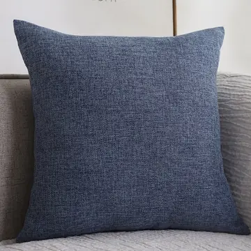 Plain Cotton Linen Sofa Cushion Thickened Square Pillow