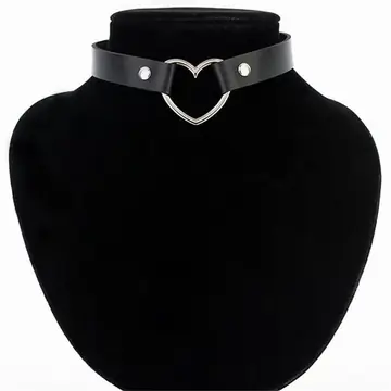 Punk leather necklace