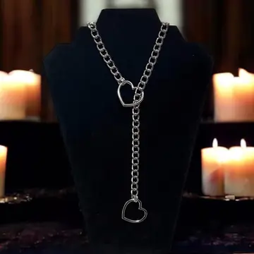 Retro Punk Metal Chain Necklace Couple