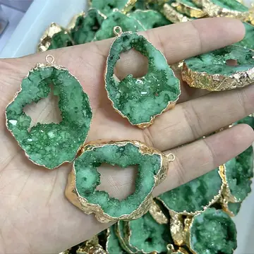 Rough Stone Ornament Irregular Accessories Slice Pendant
