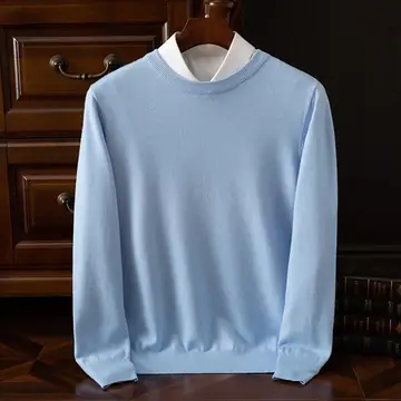 Round Neck Pullover Bottoming Shirt Casual Business Loose Long Sleeve Sweater