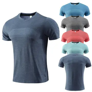 Running Breathable Sweat Absorbing Basketball Workout Exercise T-shirt
