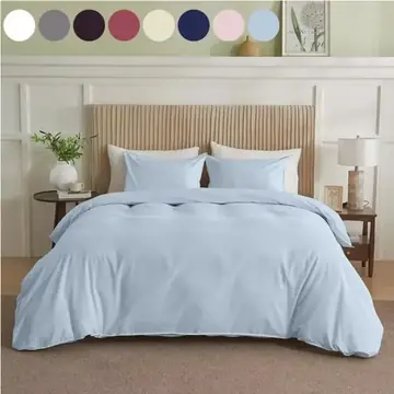 Serta Simply Clean Solid Duvet Cover Twin