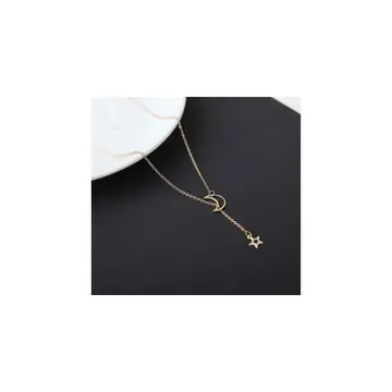 Simple Moon Star Necklace Clavicle Chain Short Necklace