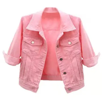 Spring And Summer Korean-style Mid-sleeve Denim Coat