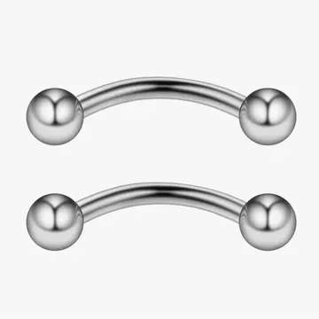 Stainless Steel Brow Nail Curved Rod Ball Piercing Jewelry