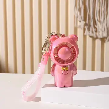 Student Summer Cartoon Fan Pendant Keychain