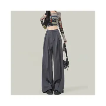 Summer Drape Petite High Waist Wide Leg Casual Pants