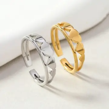 Titanium Steel Open-end Ring Special-interest Design