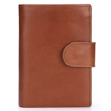 Vintage leather coin purse layer leather vertical leather bag