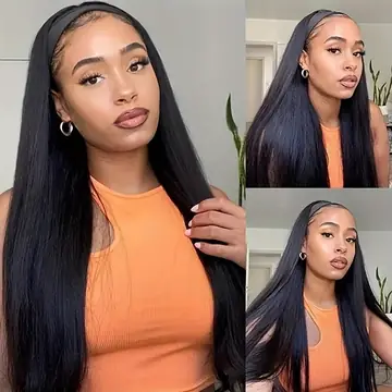 Wig Headband Headscarf Long Straight Hair Long Curly Hair