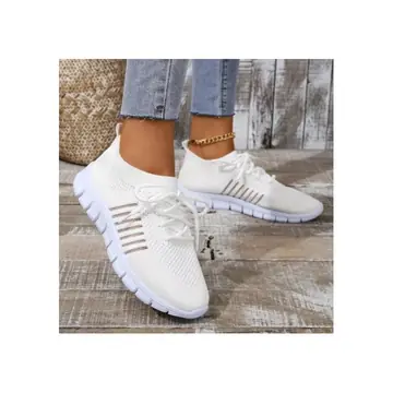 Women's Breathable Sneaker High-cut Lace-up Platform Casual Shoes