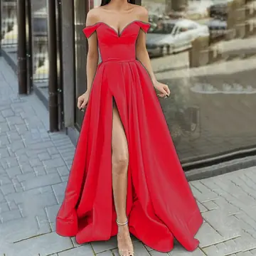 Women's Clothing Multi-color Tube Top V-neck Backless Large Swing Split Sleeveless Dress