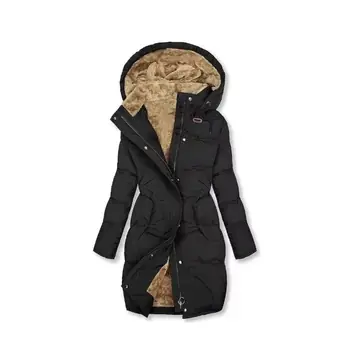 Women's Coat With Cashmere Fur Collar Pockets