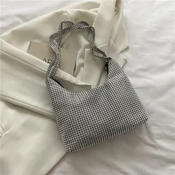 Women's Diamond Inlaid Portable Bucket Bag