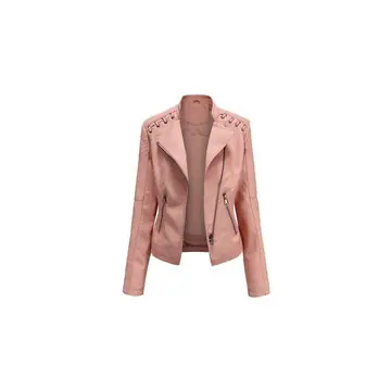 Women's Leather Jackets Women's Short Jackets Slim Thin Leather Jackets Ladies Motorcycle Suits