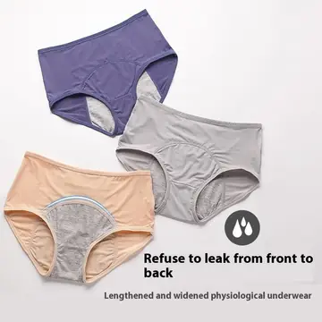 Women's Physiological Underwear Menstruation Period Leak-proof Holiday Safety Mid-waist Ice Silk Summer Thin