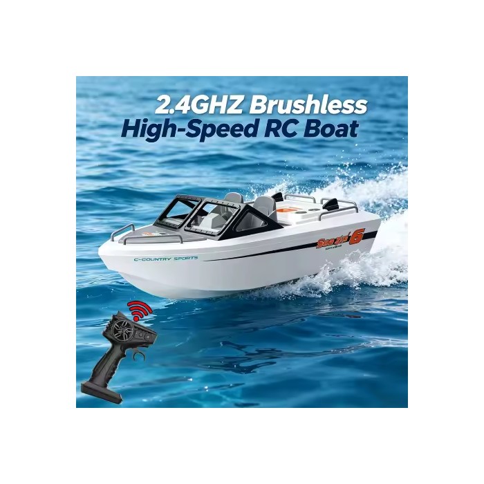 1:12 2.4G Brushless RC Speed Boat High Power Remote Control Yacht Waterproof Simulation Water Toy for Boys Kids Summer Gift