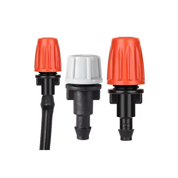 1/4" Barb Adjustable Spray Nozzle for Outdoors Garden 4/7mm Hose Atomized Irrigation System Misting Cooling Wateing Sprinklers