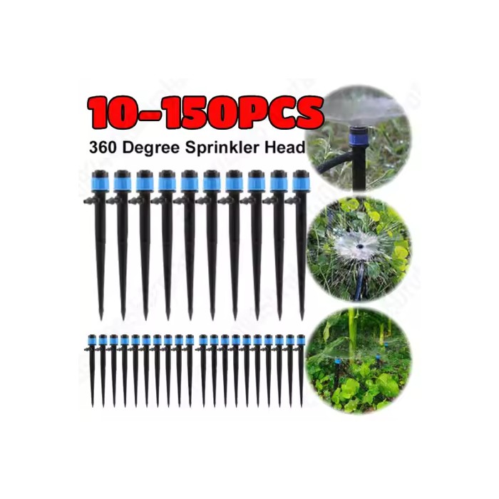 10-150PCS Garden Irrigation Emitter Dripper Adjustable 360° Water Flow For 4/7mm Tube Garden Plants Watering Nozzle Sprinkler