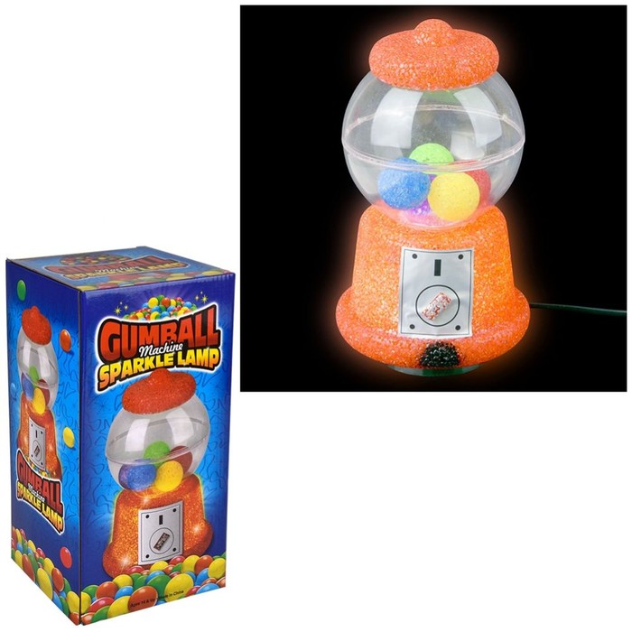 10-inch Sparkle Gumball Machine Lamp