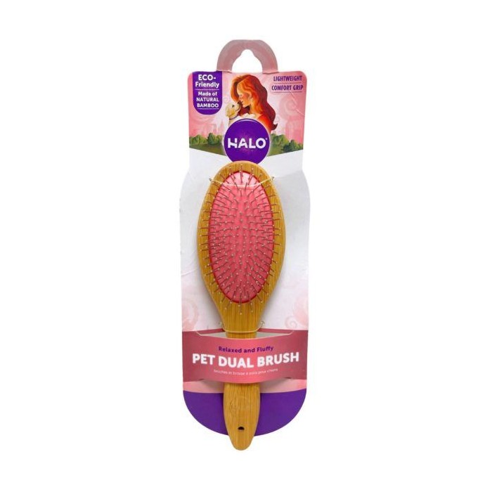Halo Bamboo Pet Dual Sided Brush