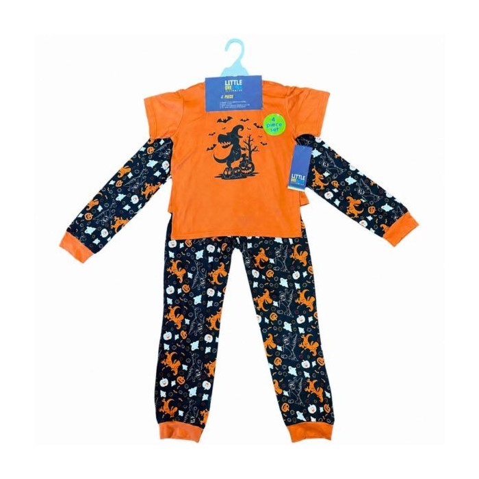 12 pieces Little Dreamer Sleepwear 4 Piece Halloween Pajama Set In Sizes 2T-4t - Baby Apparel